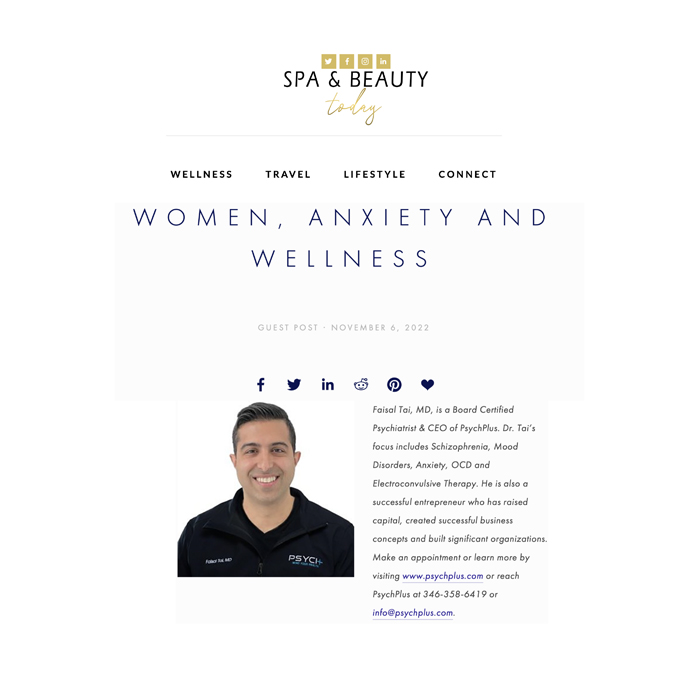Women, Anxiety And Wellness
