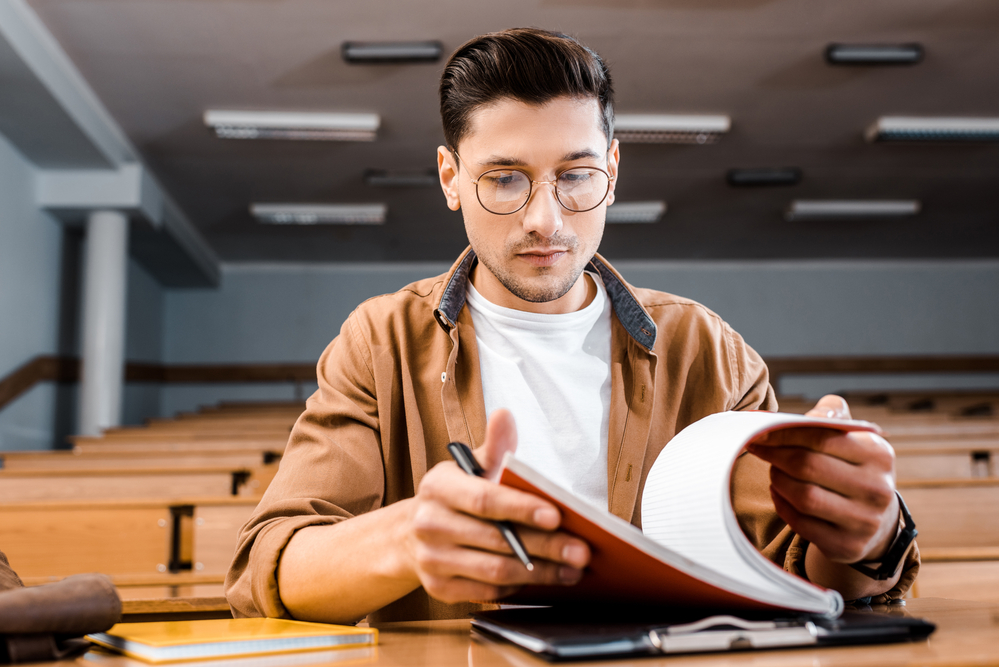 A man reading a book