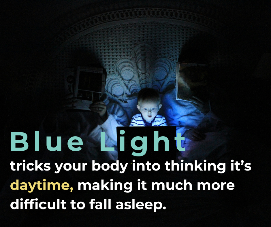 phone emits blue light,